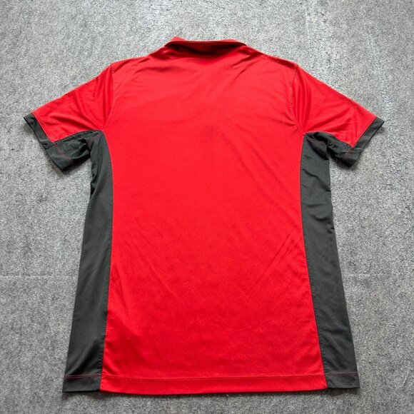 Georgia Bulldogs Nike Polo Shirt Men M Red Colorblock Performance Short Sleeve - Picture 9 of 15